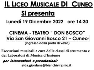 Invito per orientamento Liceo Musicale